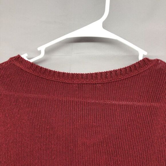 Kim Rogers Petite Long Sleeve Knit Three Button Red Cardigan Size PL Women - Picture 10 of 12